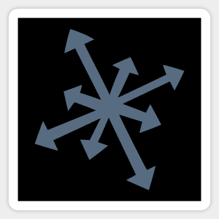 Large Snowflake Digital Illustration in Blue Sticker